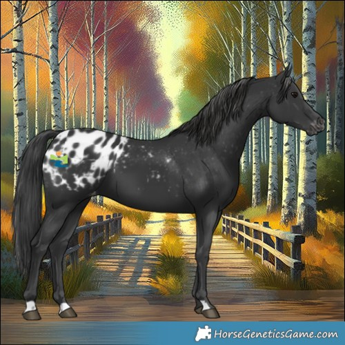 Horse Color:Black Appaloosa 