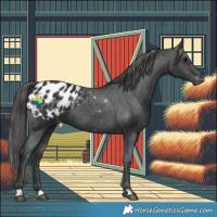 Horse Color:Black Appaloosa 