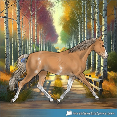 Horse Color:White Spotted Chestnut Splash