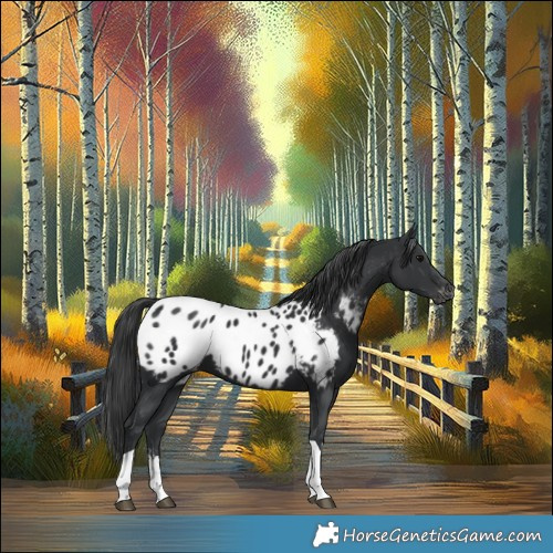 Horse Color:Black Sabino Tobiano Appaloosa Rabicano 