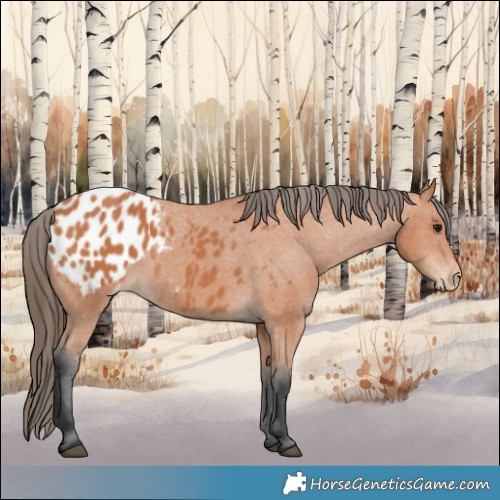 Horse Color:Bay Appaloosa Rabicano 