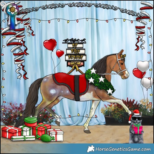 Horse Color:Bay Tobiano Rabicano