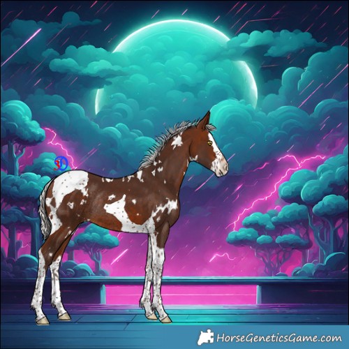 Horse Color:White Spotted Silver Bay Splash Tobiano Rabicano