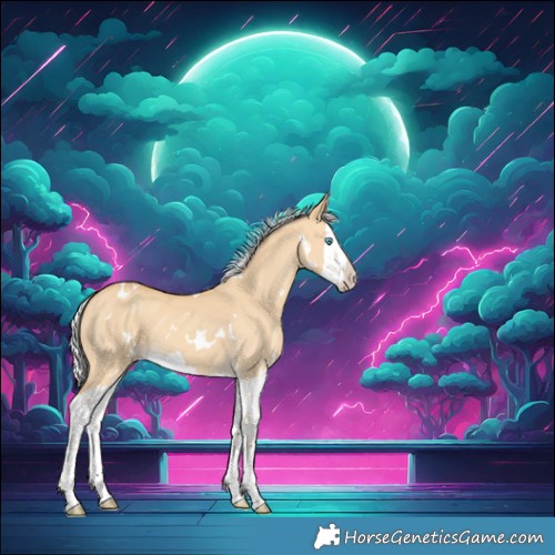 Horse Color:White Spotted Silver Sable Cream Champagne Dun Splash 