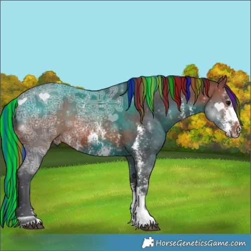 Horse Color:Painted Brown Ice Sabino