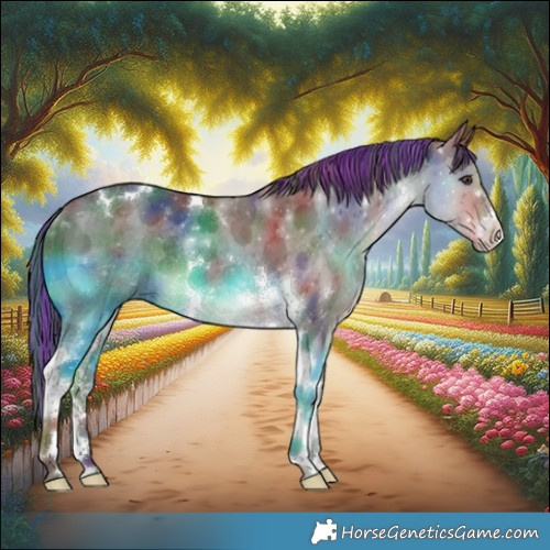 Horse Color:Painted Nacre Liver Chestnut Sabino Tobiano Rabicano 