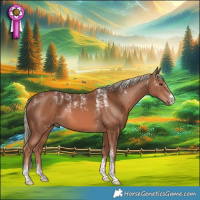 Horse Color:Powder White Chestnut Mushroom