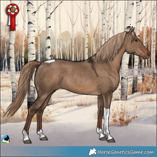 Horse Color:Liver Red Dun Tobiano Rabicano 