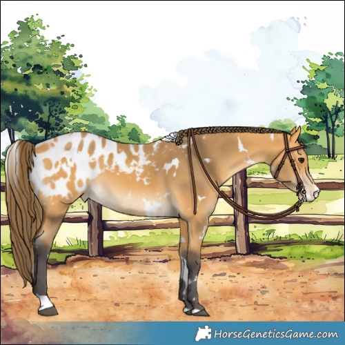 Horse Color:White Spotted Buckskin Appaloosa