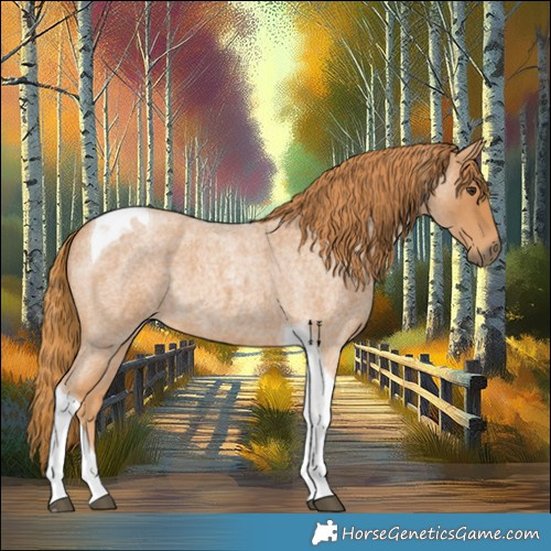 Horse Color:Red Roan Tobiano