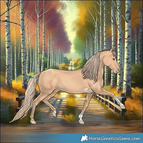 Horse Color:Gold Champagne Tobiano 