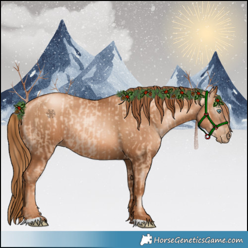 Horse Color:Gold Champagne Pearl Rabicano  and Gray Gold Champagne Pearl Rabicano 