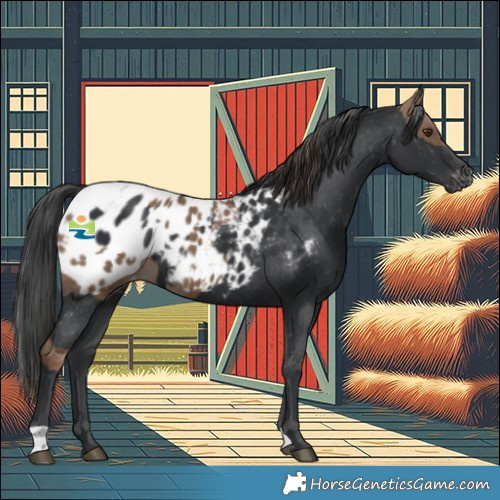 Horse Color:Liver Red Dun Appaloosa and Black Appaloosa