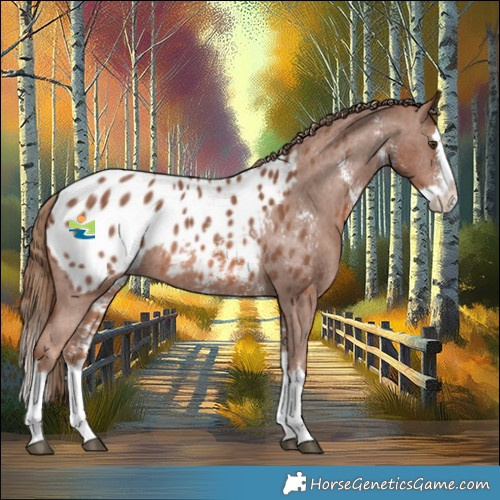 Horse Color:Chestnut Sabino Splash Appaloosa Rabicano 