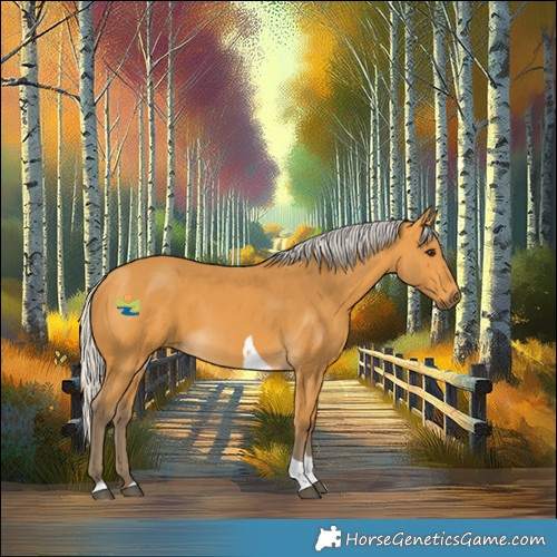 Horse Color:Silver Buckskin Tobiano 