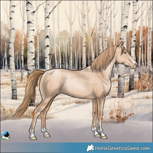 Horse Color:Gold Champagne Pearl Rabicano and Gold Champagne Pearl Rabicano
