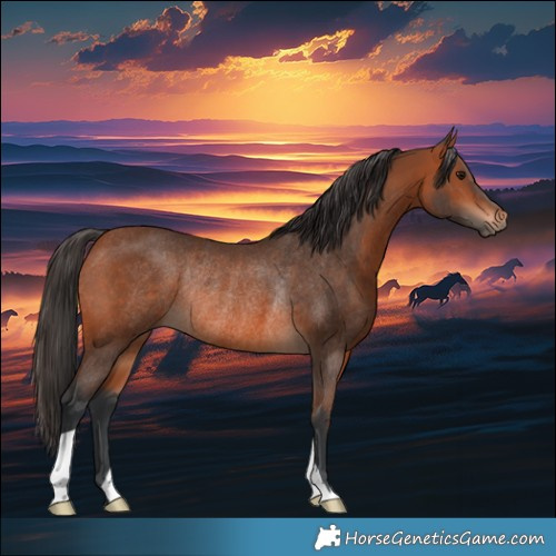 Horse Color:Brown Rabicano 
