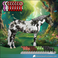 Horse Color:Watercolor White Spotted Chocolate Silver Smoky Creme Chinchilla Ice
