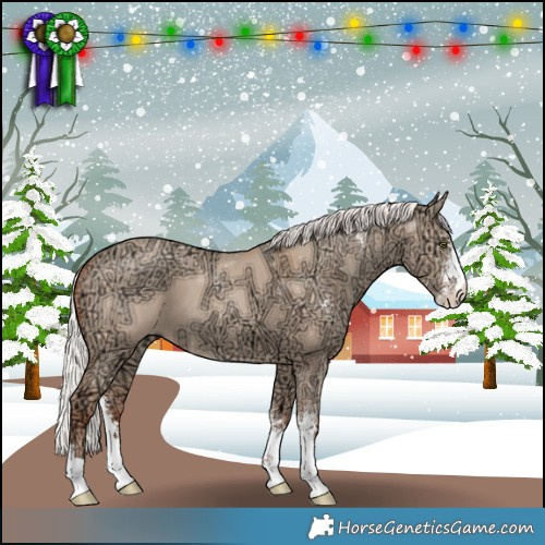 Horse Color:Silver Sable Champagne Ice Dun Sabino 