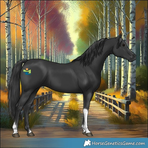 Horse Color:Black Tobiano 