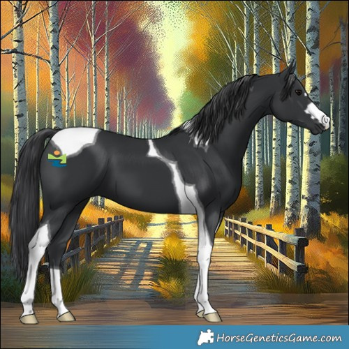 Horse Color:Black Tobiano 