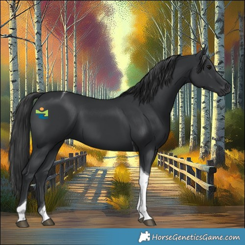 Horse Color:Black Tobiano 