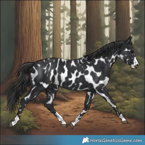 Horse Color:Black Appaloosa 