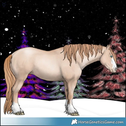 Horse Color:Gold Champagne Pearl Rabicano 
