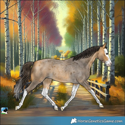 Horse Color:Buckskin Roan Splash 