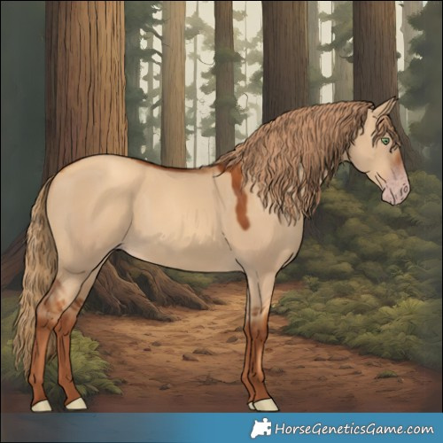 Horse Color:Gray White Spotted Gold Champagne Dun 