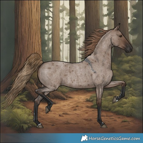 Horse Color:Liver Red Dun Roan 