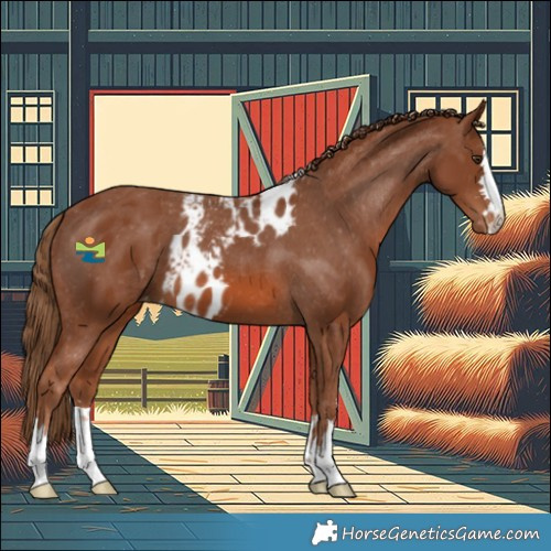 Horse Color:Chestnut Skewed LP Spotted 