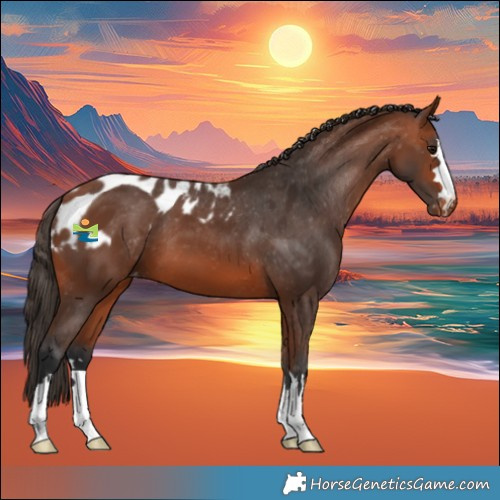 Horse Color:Bay Skewed LP Spotted 