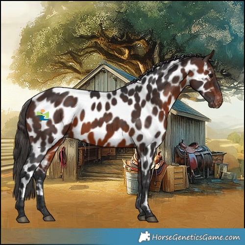 Horse Color:Brown Appaloosa 