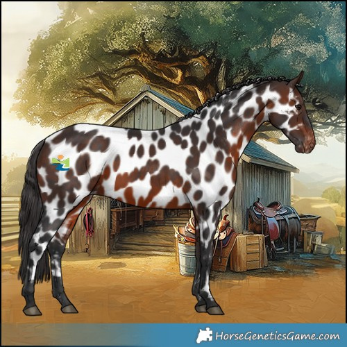 Horse Color:Brown Appaloosa 