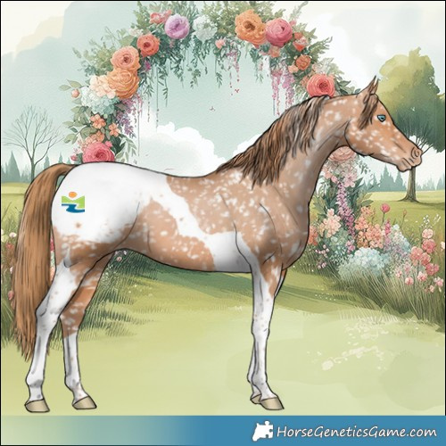 Horse Color:Bay Pearl Tobiano Snowcap 