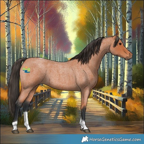 Horse Color:Bay Roan Tobiano 