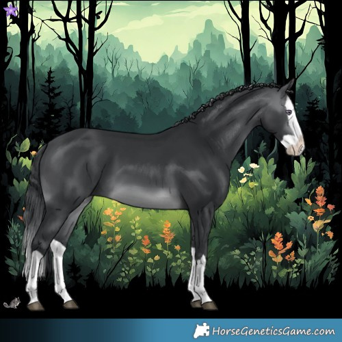 Horse Color:Brown Chinchilla Splash