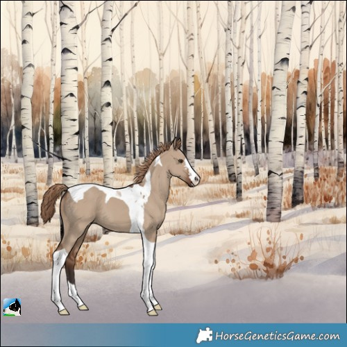 Horse Color:Liver Red Dun Tobiano 