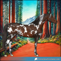 Horse Color:White Spotted Liver Chestnut 