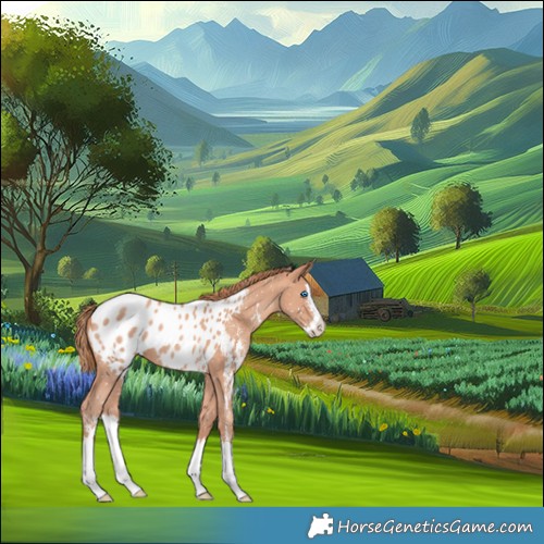 Horse Color:Gold Champagne Sabino Splash Appaloosa 