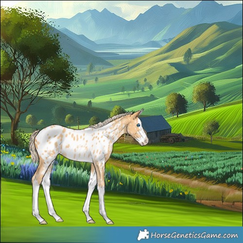 Horse Color:Gold Cream Champagne Sabino Splash Appaloosa 