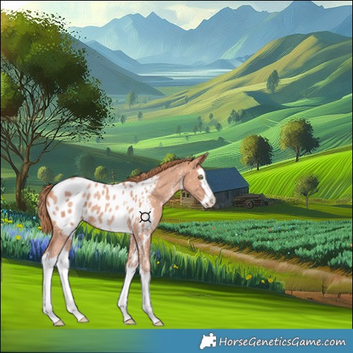 Horse Color:Gold Champagne Sabino Splash Blanket