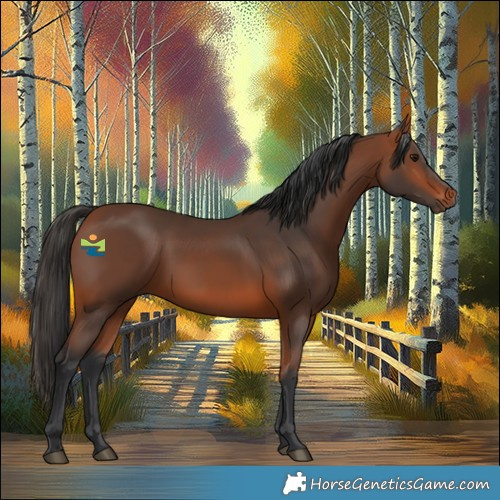 Horse Color:Bay Rabicano 