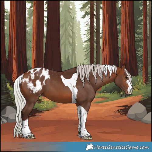 Horse Color:Silver Brown Tobiano Appaloosa 