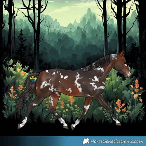 Horse Color:White Spotted Bay 