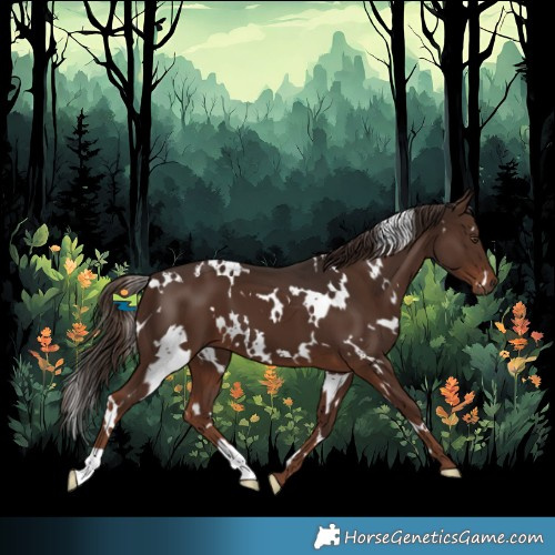 Horse Color:White Spotted Liver Chestnut