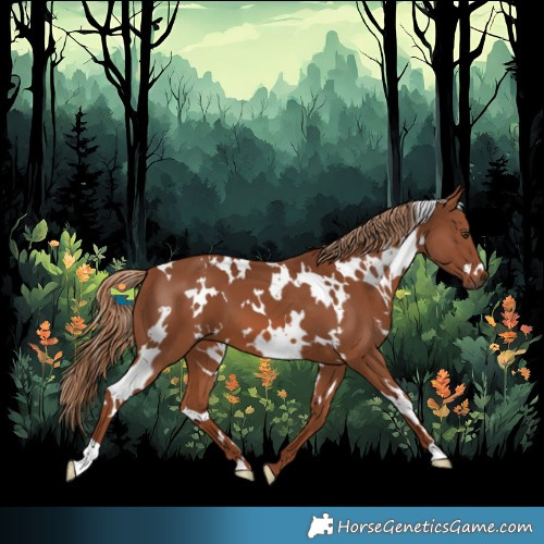 Horse Color:White Spotted Chestnut 