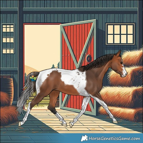Horse Color:Bay Tobiano 