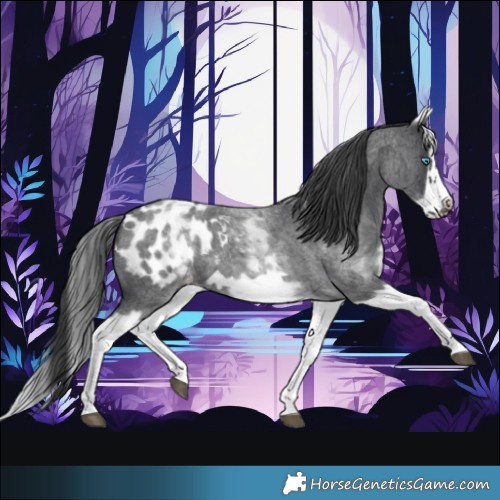 Horse Color:White Spotted Blue Roan Splash Frame Blanket 